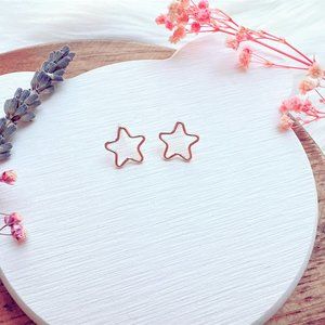 New Cute Gold Star Stud Earrings | 14k Gold-Filled